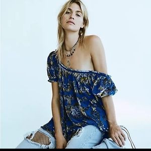 Free People Beautiful Blooms velvet floral print mini dress Sz XS